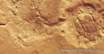 Mars Express image shows the boundary between the planet’s hemispheres
