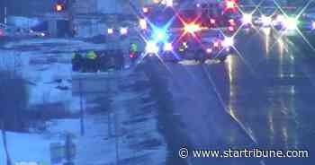 Crash involving driver fleeing police closes Hwy. 65 in Blaine; 3 people hurt