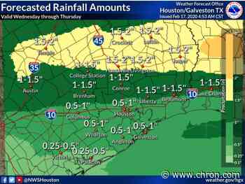 This week: Cold front could bring up to 2 inches of rain for parts of Greater Houston