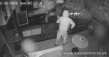 CCTV shows Llanelli cafe-bar being burgled overnight when stock, a till and even a charity box were stolen