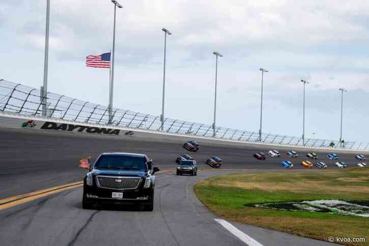 Daytona 500 resumes without president, pomp, packed house