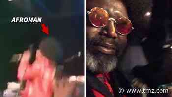Afroman Tumbles Off Stage, But Saves His Pimp Cup