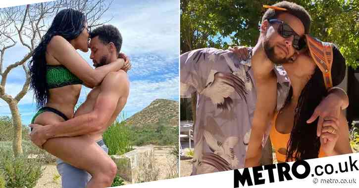 Ayesha and Steph Curry lust after each other as she straddles him in steamy holiday snap