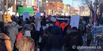 Demonstration in support of Wet’sutwet’en protests shuts down Bloor Street in Toronto
