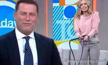 Today show host Karl Stefanovic cheekily jokes co-star Allison Langdon is a secret dominatrix