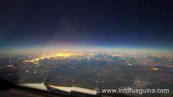 Grabó un vuelo nocturno desde París a Buenos Aires con luna llena - Infofueguina
