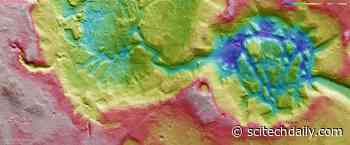 Nilosyrtis Mensae, Mars: Dramatically Different Regions of the Red Planet Come Together as One