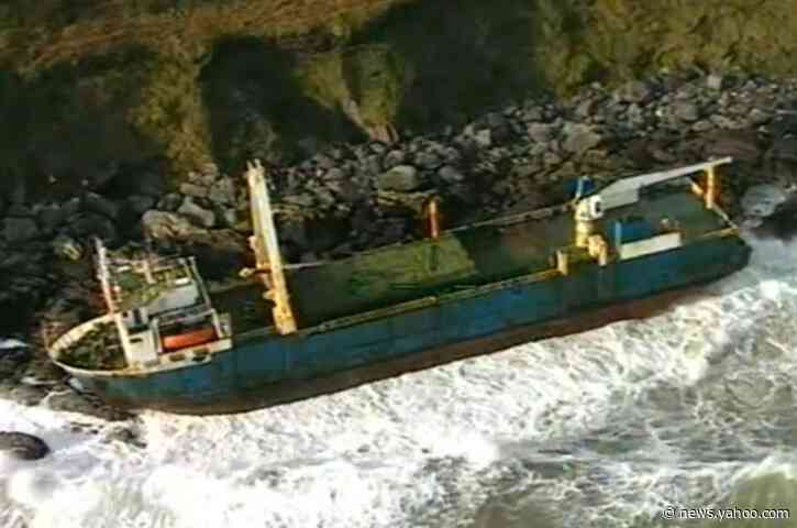 'Ghost ship' washes ashore in Ireland after Storm Dennis