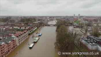 WATCH: Incredible drone footage of York in flood