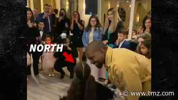 Kanye West Stands by North West's Side as She Performs Own Song
