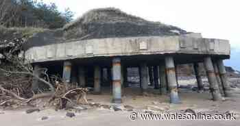 UFO-like structure revealed by storms on Welsh beach could be about to collapse, fear locals