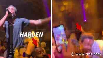 Desiigner Falls Off Stage into James Harden