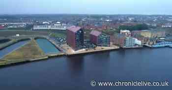 Aerial footage shows how former Smith's Dock shipyard in North Shields is being transformed