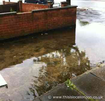 Hampton issued with a flood warning with risk of damage to property