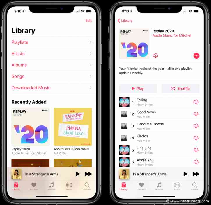 Apple Music 'Replay 2020' Playlist Now Available, Will Update With Your Most Streamed Music Every Week