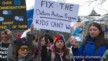'We can’t wait': Queen's Park protest condemns autism funding delay