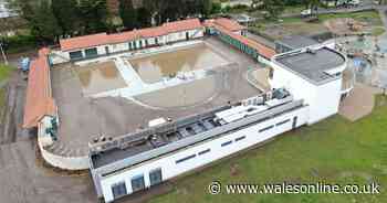 Drone footage captures horrible scale of damage caused to Pontypridd Lido by Storm Dennis