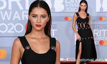BRITs 2020 red carpet: Iris Law, 19, wears black cut-out dress