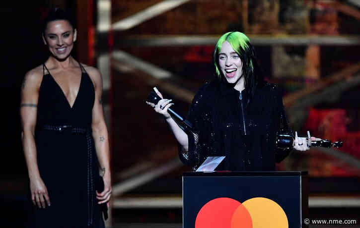 Billie Eilish thanks fans after “feeling very hated recently” at BRIT Awards 2020