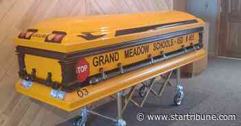 Longtime Minnesota school bus driver gets his wish: a school bus casket