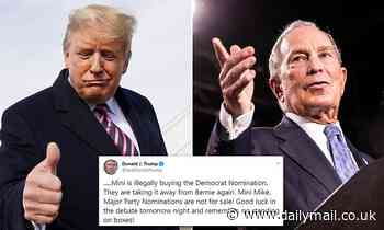 Billioniares back battling: Donald Trump and Mike Bloomberg have Twitter spat