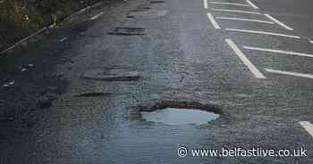 Belfast road affected by potholes reported to Department for Infrastructure - Belfast Live