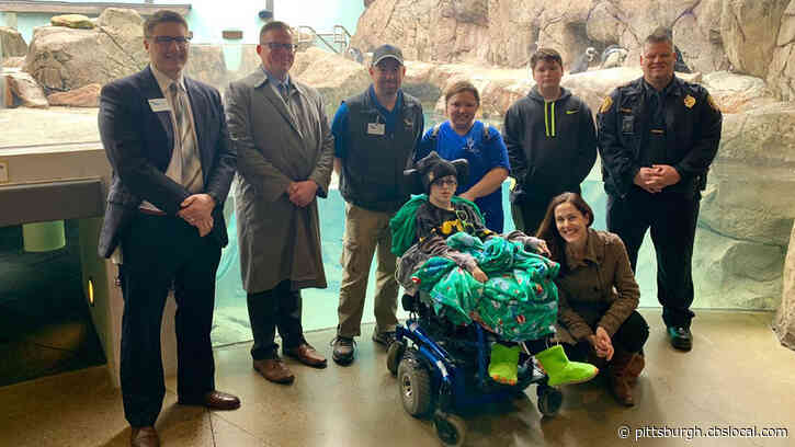 Pittsburgh Police Chief And Trooper Josh Visit Penguins At National Aviary
