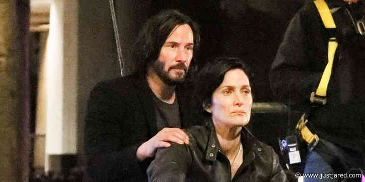 Keanu Reeves & Carrie-Anne Moss Film a Motorcycle Scene for 'The Matrix 4'!
