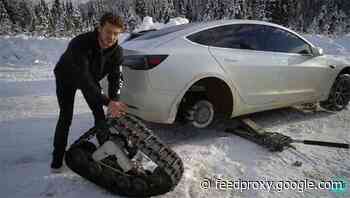 Tesla Model 3 Gets Snow Tracks