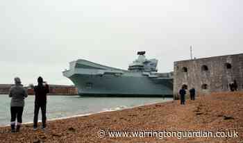 Royal Navy's HMS Prince of Wales sets sail for Liverpool visit