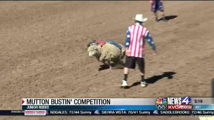 Kids compete in mutton bustin’ at Tucson Rodeo