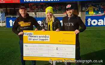 Supporters of cystic fibrosis battler Nicole Adams have a ball at fundraising match