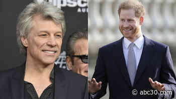 Jon Bon Jovi recording charity single at Abbey Road Studios for Prince Harry's Invictus Games