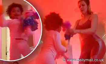 Khloe Kardashian shares her 'morning routine' with True as they boogie down to Justin Timberlake