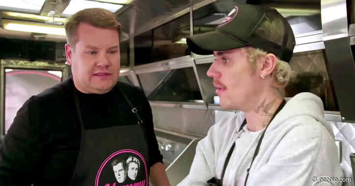 Watch Justin Bieber and James Corden Attempt to Make 'Despa-tacos' in a Food Truck for a Good Cause