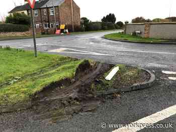 Burn residents call for change after lorry damage on traffic island