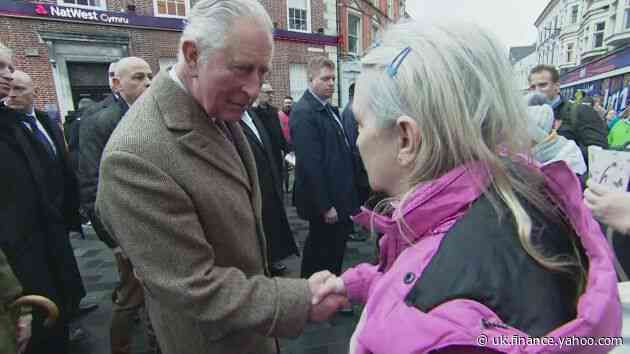 Prince Charles visits flood affected residents of Pontypridd