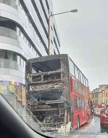Fire brigade called after double decker bus catches fire in Greenwich