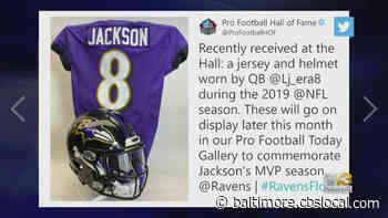 Lamar Jackson Game-Worn Jersey, Helmet To Be Displayed At Pro Football Hall Of Fame