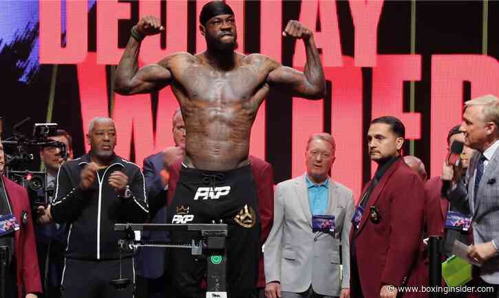 Deontay Wilder: Weighs Career High 231 Pounds Tyson Fury: 273