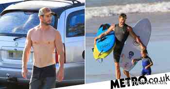 Chris Hemsworth is a sight for Thor eyes as he relaxes on the beach - Metro.co.uk