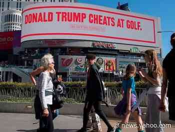 Mike Bloomberg is going after Trump with billboards mocking him for eating burnt steak and cheating at golf