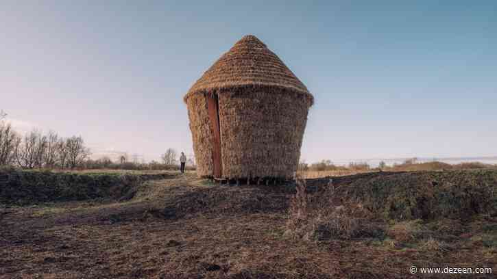 Studio Morison builds thatched hideaway disguised as a haystack