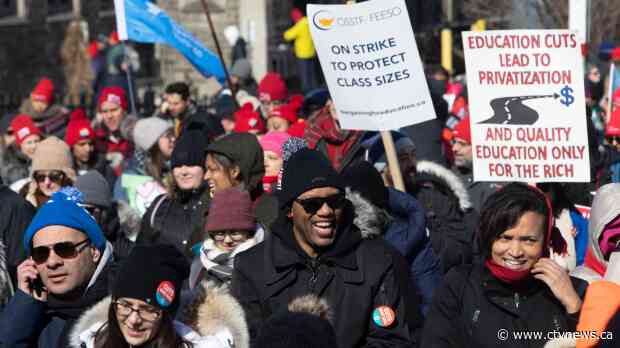 Provincewide strike sees two million Ont. schoolchildren out of class
