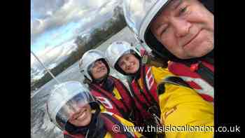 Teddington RNLI showcase their rescue skills as they help celebrate BBC Eastenders 35th anniversary