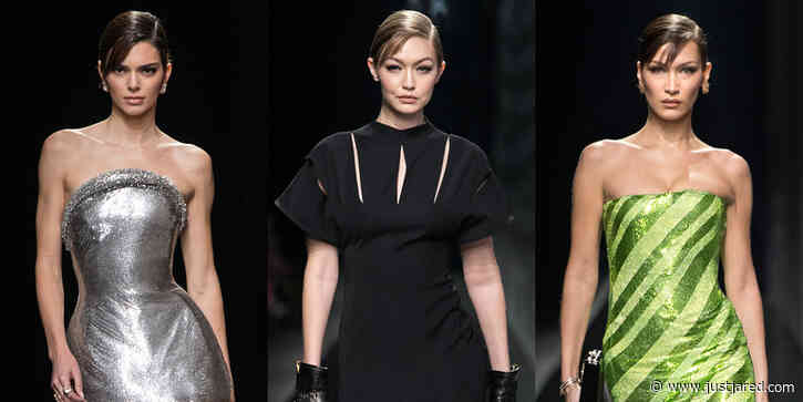 Kendall Jenner, Hadid Sisters, & More Top Models Walk in Versace's Milan Show