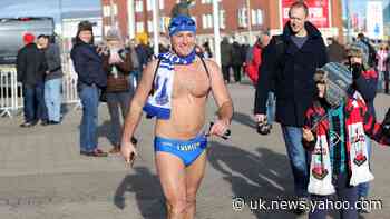Speedo Mick finishes 1,000-mile walk in his swimming trunks at Land’s End