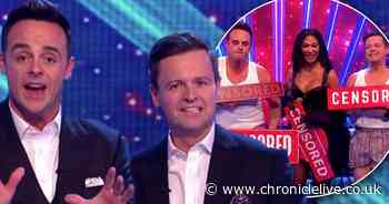 Watch the hilarious moment Ant and Dec strip on Saturday Night Takeaway as Pussycat Dolls perform