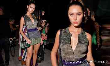 Model Iris Law graced the front row of Missoni's show at MFW