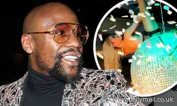 Floyd Mayweather makes it rain FAKE cash at stripper-filled birthday but won't splurge on open bar